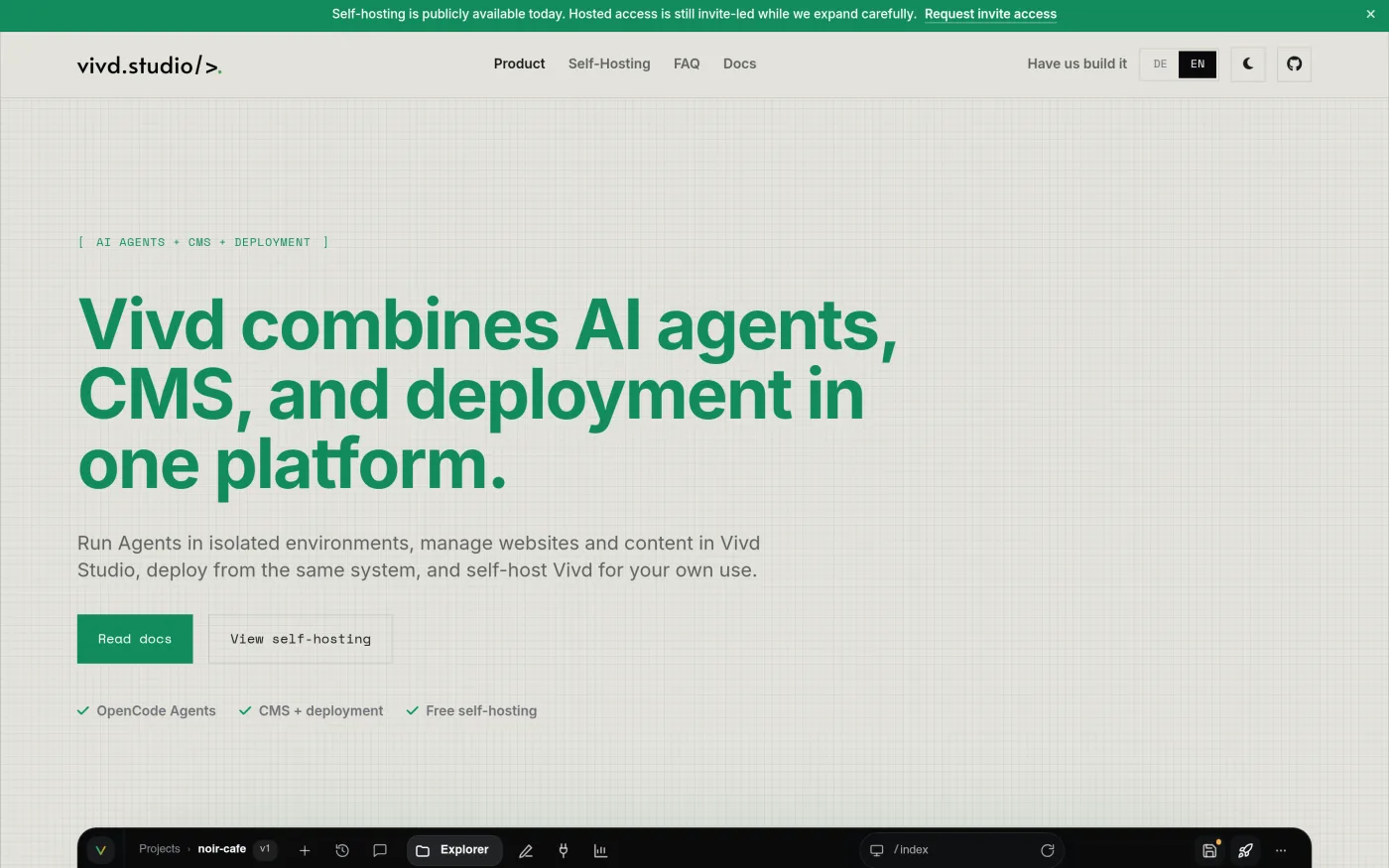 vivd.studio landing page